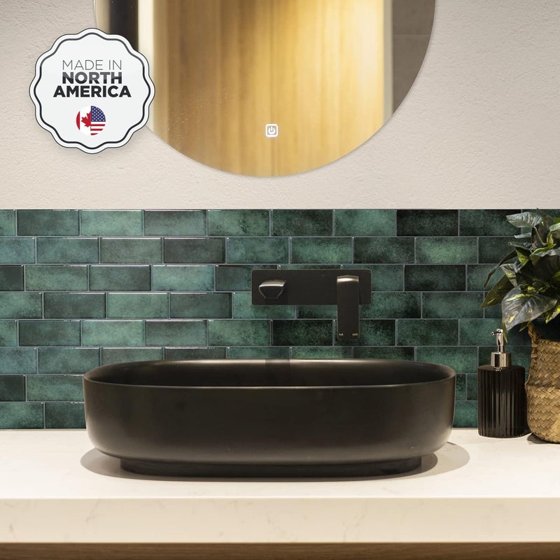 Smart Tiles بلاط خلفية لاصق وقابل للتقشير - 5 أوراق بحجم 11.56" × 8.38" - بلاط خلفية لاصق ثلاثي الأبعاد للمطبخ، الحمام، بلاط الجدران - Image 2